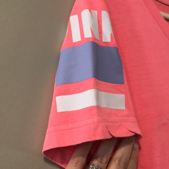 PINK shirt. Size XS. Dog on front and back, writing on one sleeve - Picture 2 of 5